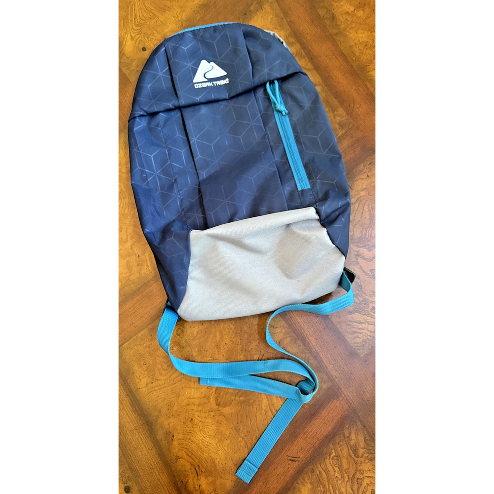 Ozark Trails Backpack Unisex Navy Gray Lightweight Hiking Travel Outdoor Bag